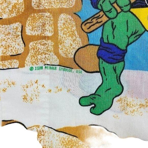 Vintage 90s TMNT Twin Sheet Complete Linen Cartoon Teenage Turtles - Picture 4 of 10